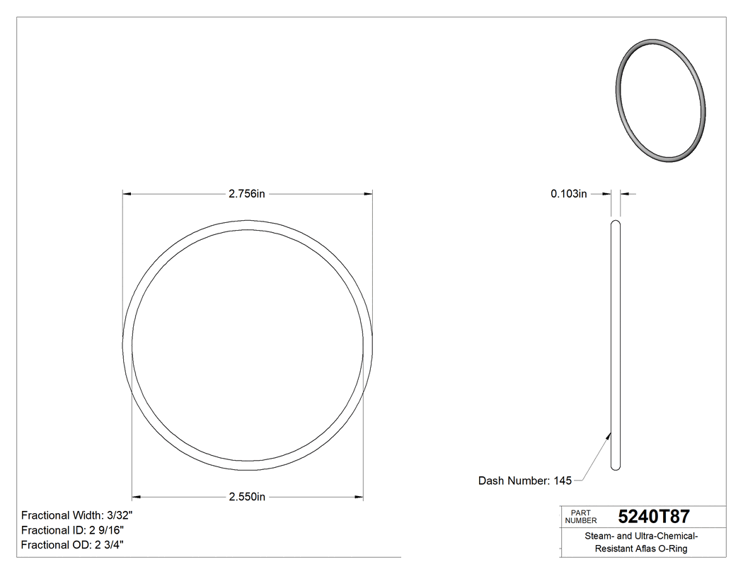 Technical drawing - 5240T87